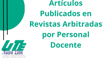 Artículos Publicados en Revistas Arbitradas por Personal Docente